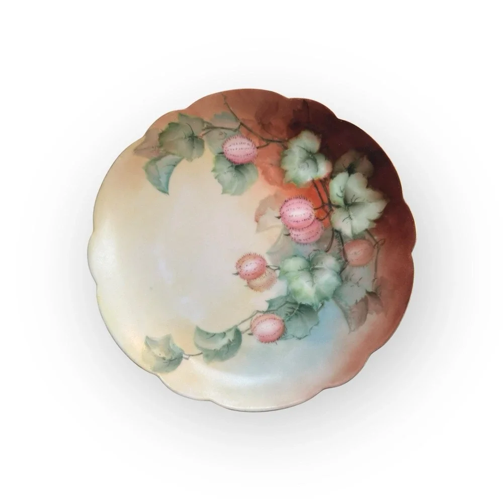 Set Of 5 Rosenthal RC Orchard VTG Plates Hand Painted Art Deco Nouveau 7